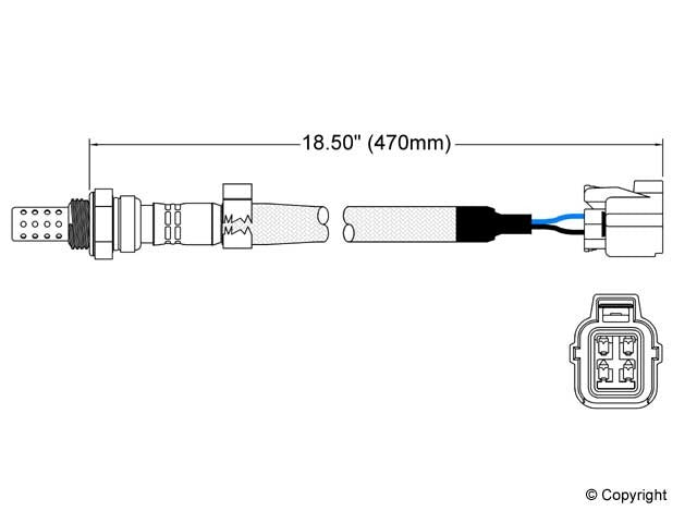 Walker Products Walker Products 250-24496 Oxygen Sensor 4-W Direct Fit 250-24496