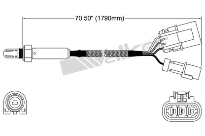 Walker Products Walker Products 250-24514 Oxygen Sensor 4-W Titania 250-24514