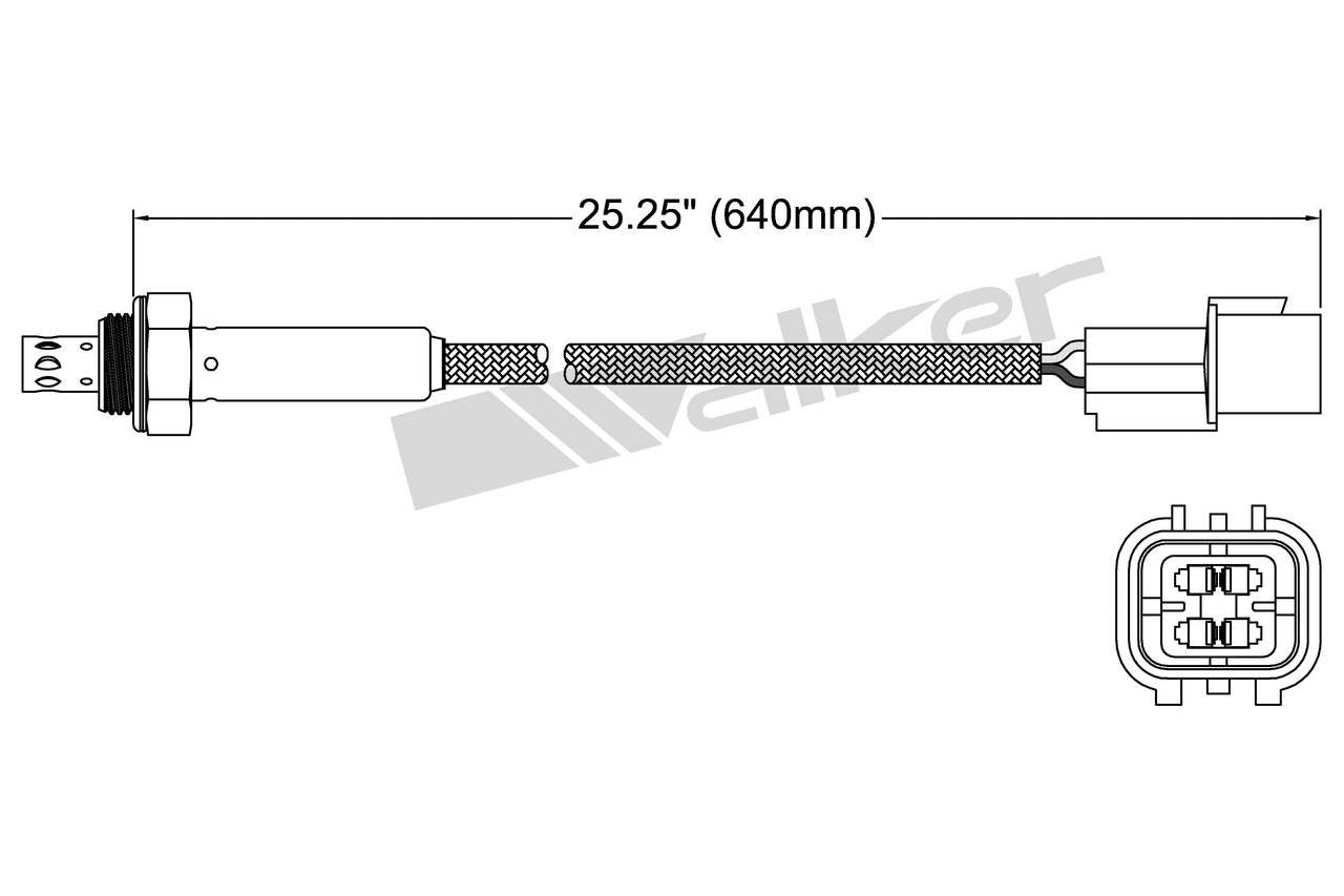 Walker Products Walker Products 250-24518 Oxygen Sensor 4-W Titania 250-24518