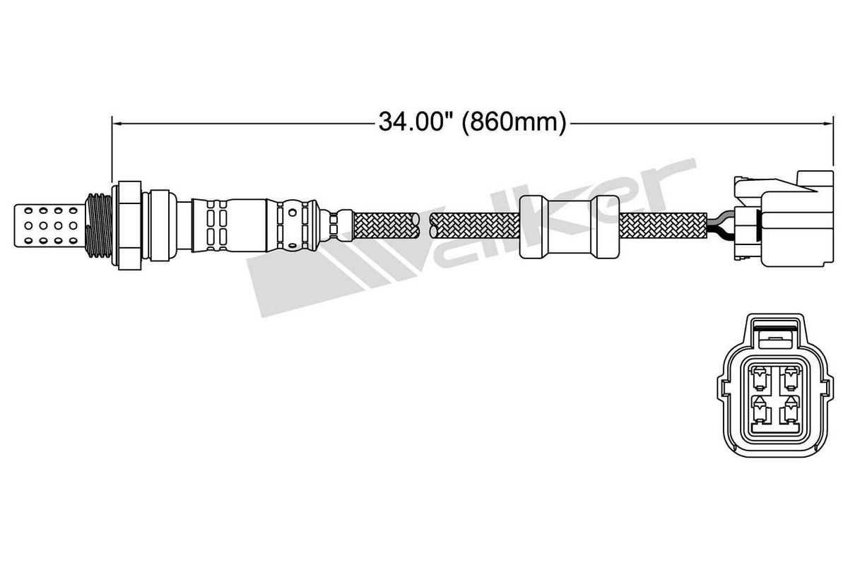 Walker Products Walker Products 250-24601 Oxygen Sensor 4-W Direct Fit 250-24601