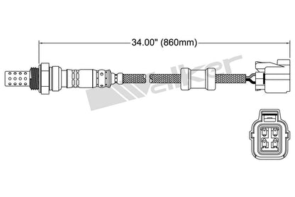 Walker Products Walker Products 250-24601 Oxygen Sensor 4-W Direct Fit 250-24601