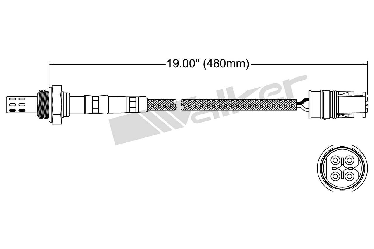 Walker Products Walker Products 250-24610 Oxygen Sensor 4-W Direct Fit 250-24610