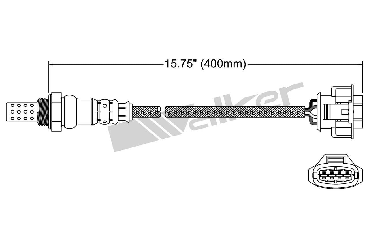 Walker Products Walker Products 250-24612 Oxygen Sensor 4-W Direct Fit 250-24612