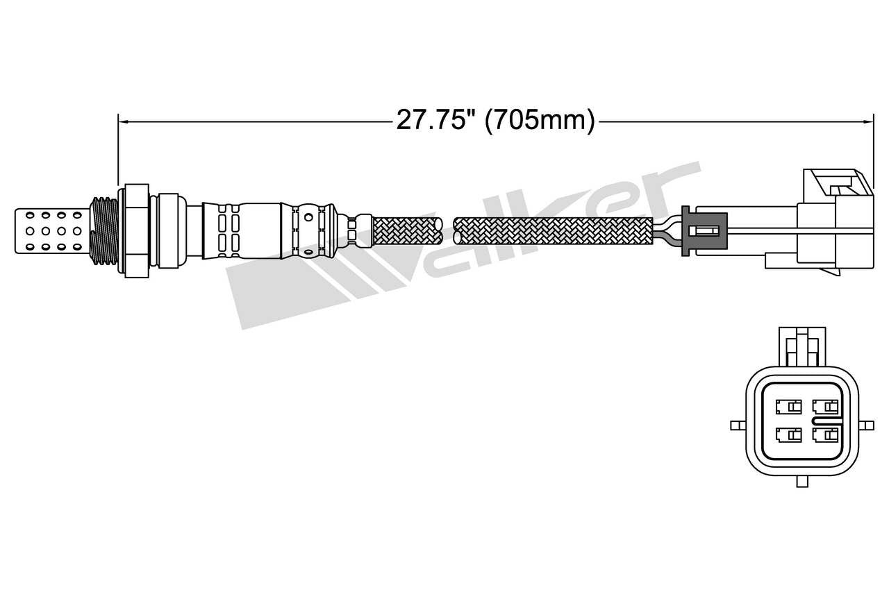 Walker Products Walker Products 250-24618 Oxygen Sensor 4-W Direct Fit 250-24618
