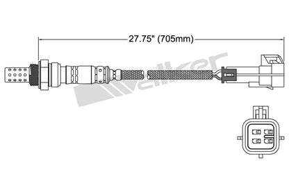 Walker Products Walker Products 250-24618 Oxygen Sensor 4-W Direct Fit 250-24618