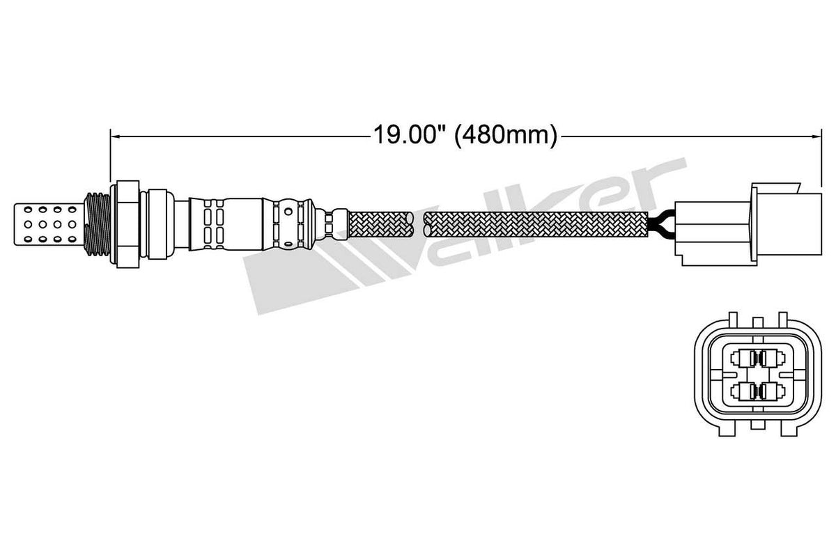 Walker Products Walker Products 250-24630 Oxygen Sensor 4-W Direct Fit 250-24630