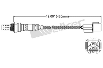 Walker Products Walker Products 250-24630 Oxygen Sensor 4-W Direct Fit 250-24630