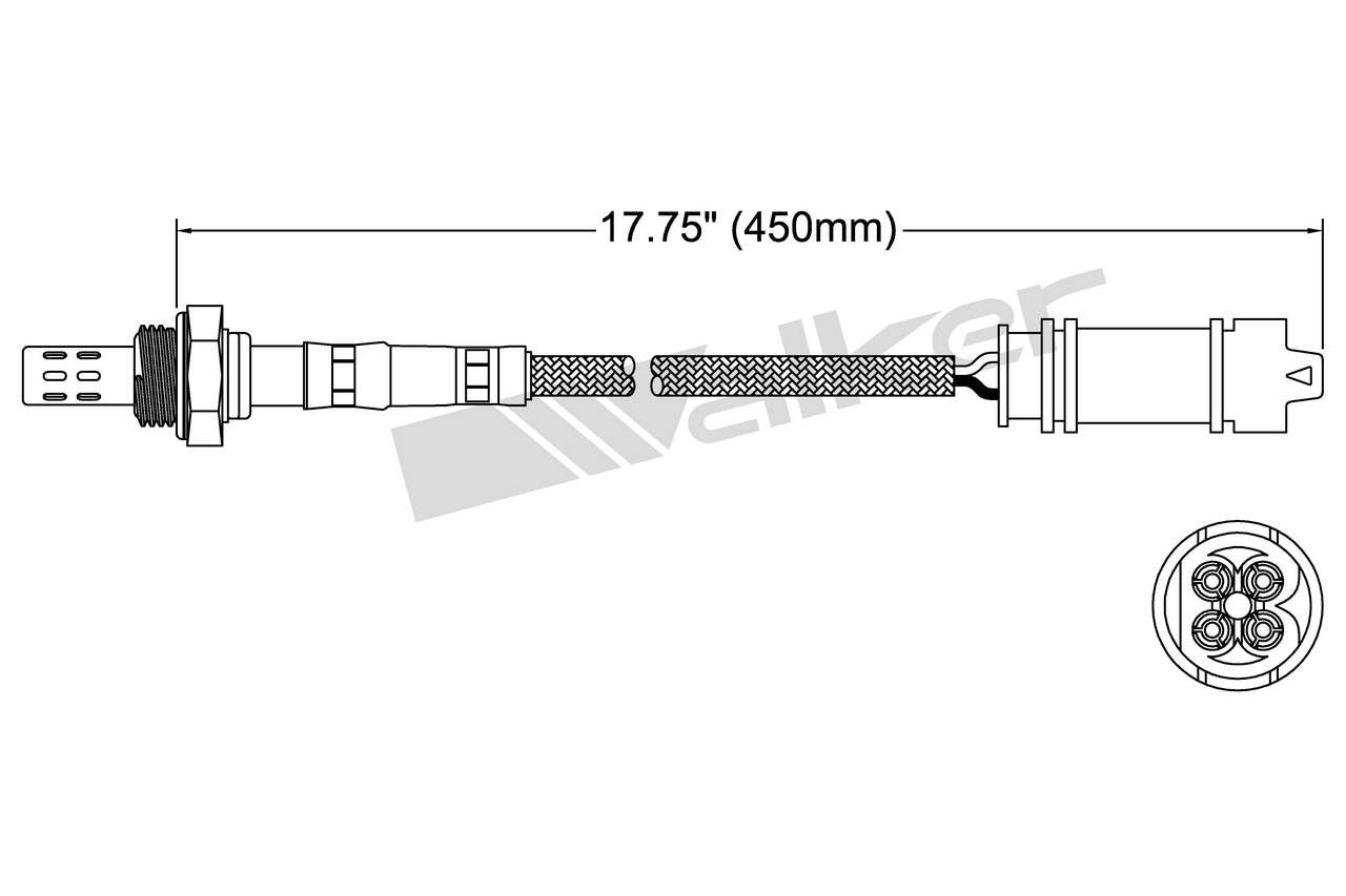Walker Products Walker Products 250-24638 Oxygen Sensor 4-W Direct Fit 250-24638