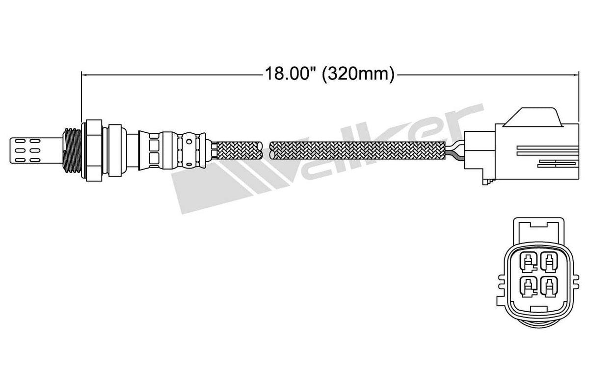 Walker Products Walker Products 250-24651 Oxygen Sensor 4-W Direct Fit 250-24651