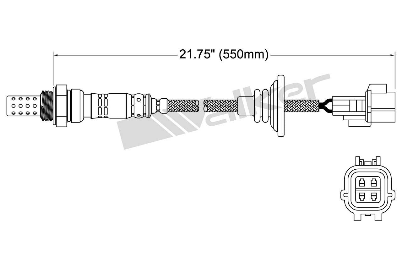 Walker Products Walker Products 250-24653 Oxygen Sensor 4-W Direct Fit 250-24653