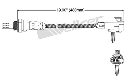Walker Products Walker Products 250-24654 Oxygen Sensor 4-W Direct Fit 250-24654
