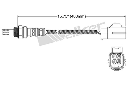 Walker Products Walker Products 250-24656 Oxygen Sensor 4-W Direct Fit 250-24656