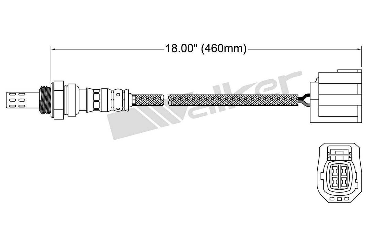 Walker Products Walker Products 250-24660 Oxygen Sensor 4-W Direct Fit 250-24660