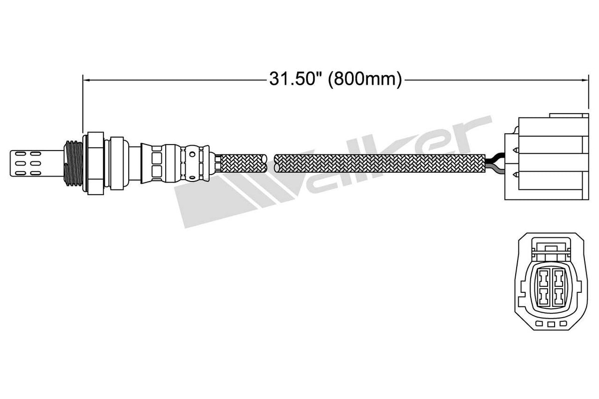 Walker Products Walker Products 250-24661 Oxygen Sensor 4-W Direct Fit 250-24661
