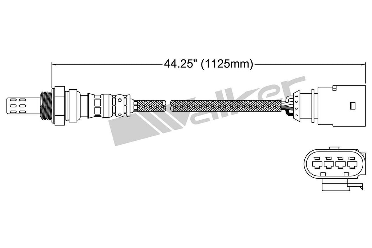 Walker Products Walker Products 250-24670 Oxygen Sensor 4-W Direct Fit 250-24670