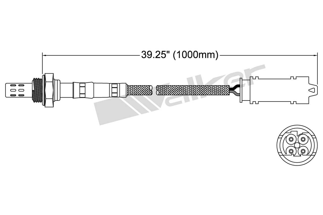 Walker Products Walker Products 250-24677 Oxygen Sensor 4-W Direct Fit 250-24677