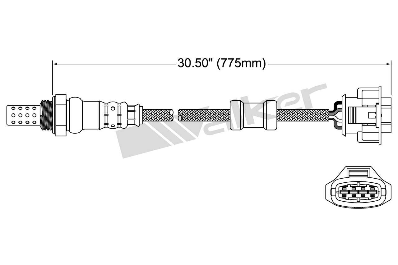 Walker Products Oxygen Sensor 250-24682