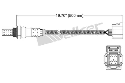 Walker Products Walker Products 250-24686 Oxygen Sensor 4-W Direct Fit 250-24686