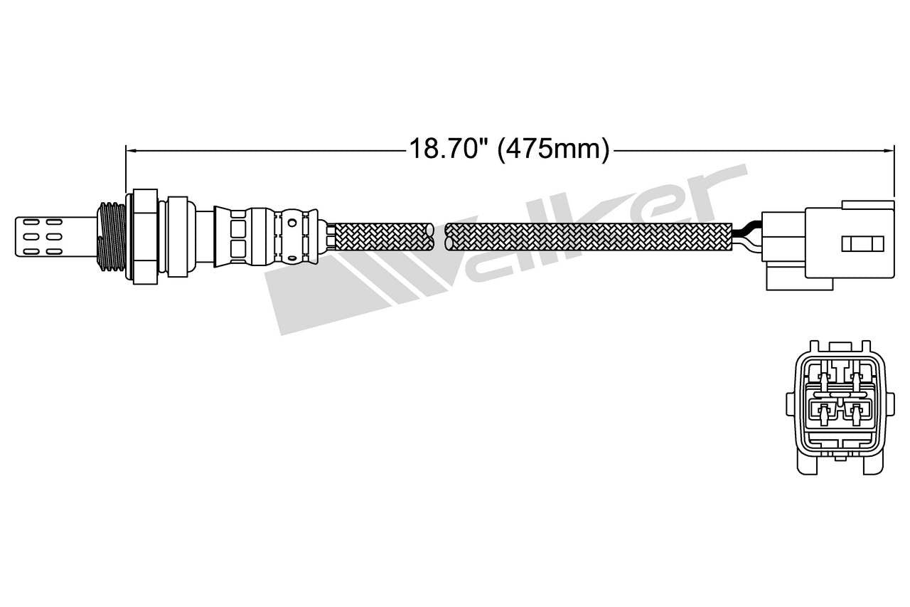 Walker Products Walker Products 250-24687 Oxygen Sensor 4-W Direct Fit 250-24687