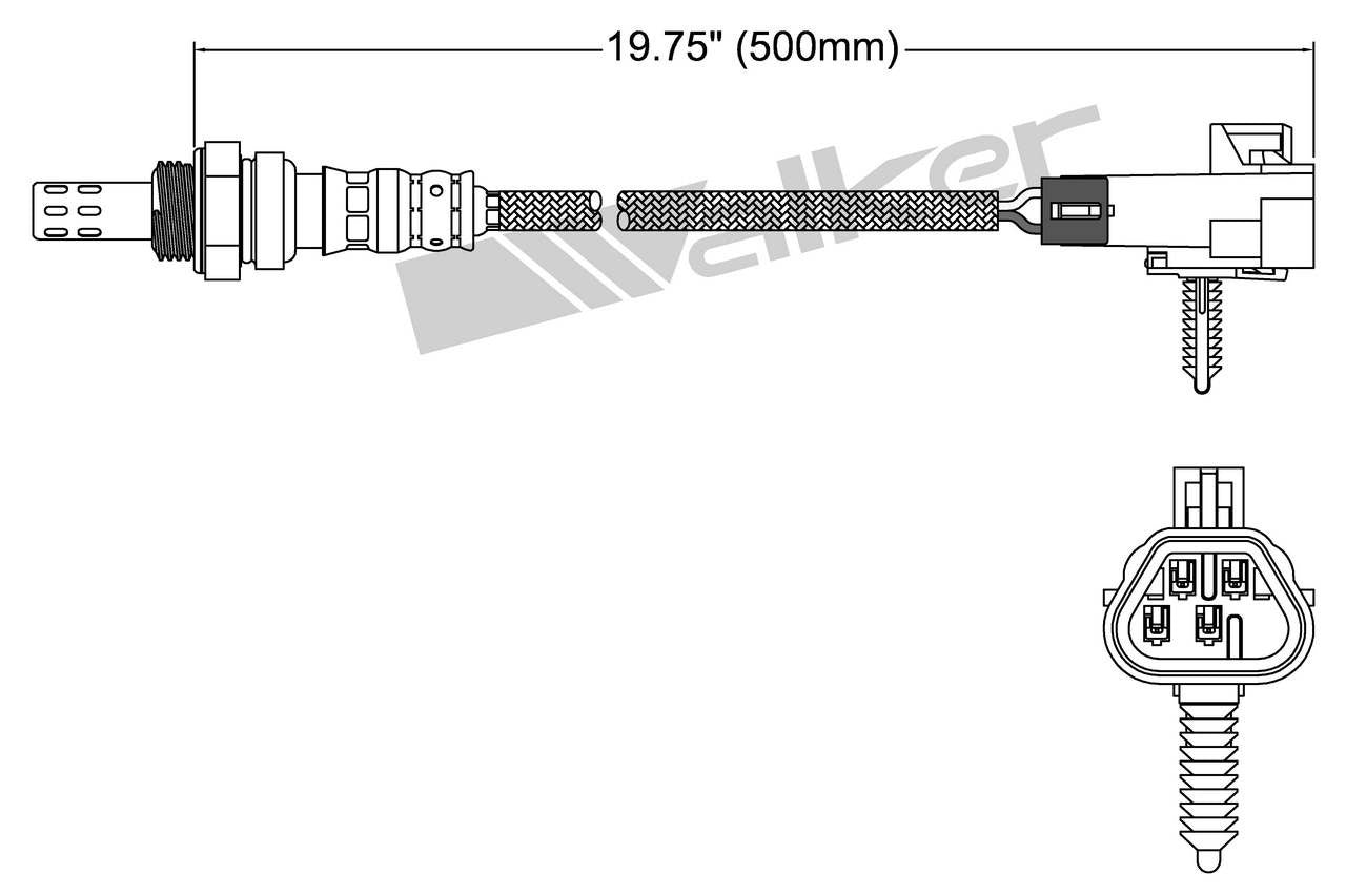 Walker Products Walker Products 250-24698 Oxygen Sensor 4-W Direct Fit 250-24698
