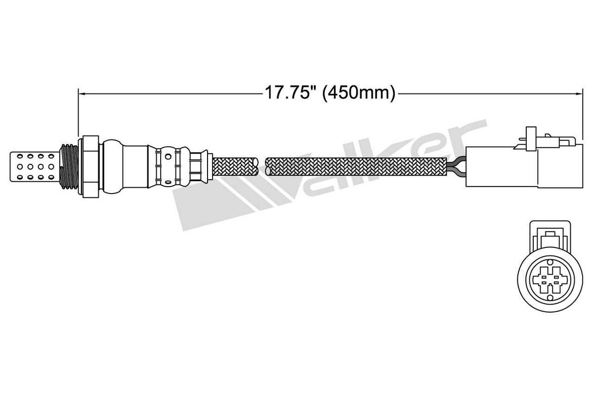 Walker Products Walker Products 250-24701 Oxygen Sensor 4-W Direct Fit 250-24701