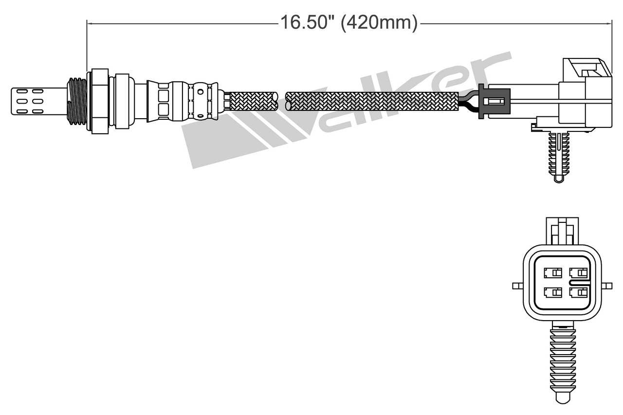 Walker Products Walker Products 250-24704 Oxygen Sensor 4-W Direct Fit 250-24704