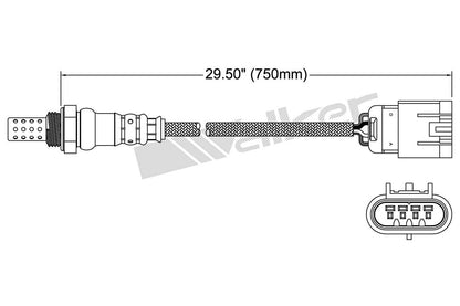 Walker Products Walker Products 250-24707 Oxygen Sensor 4-W Direct Fit 250-24707