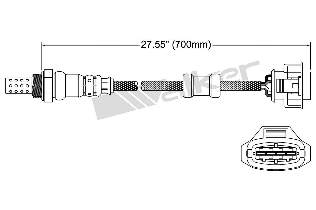Walker Products Walker Products 250-24712 Oxygen Sensor 4-W Direct Fit 250-24712