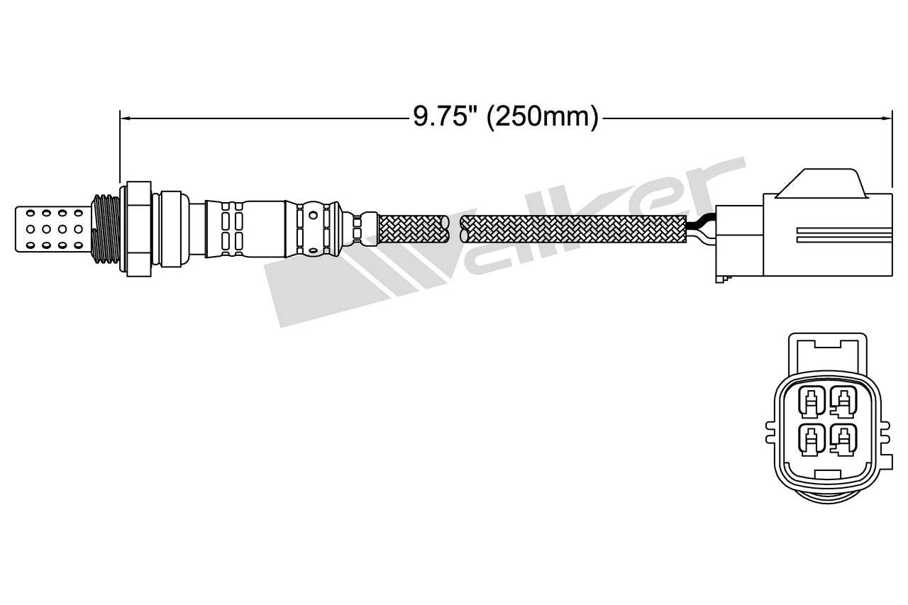 Walker Products Oxygen Sensor 250-24714