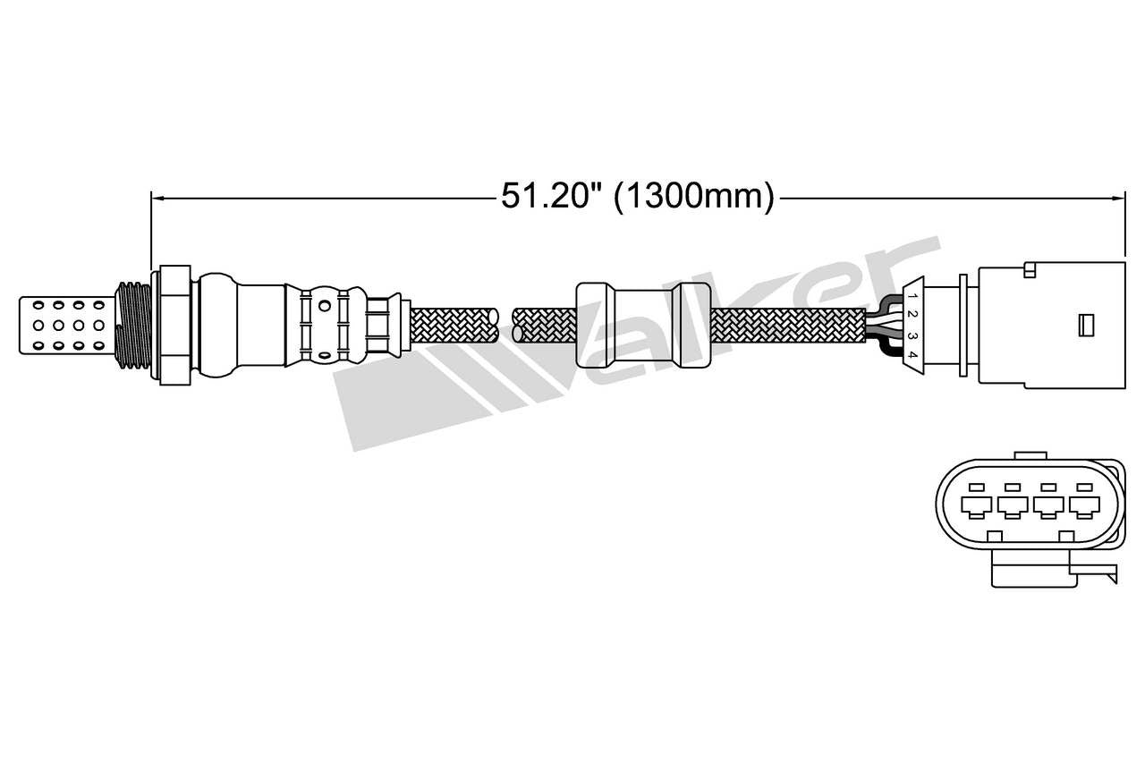 Walker Products Walker Products 250-24717 Oxygen Sensor 4-W Direct Fit 250-24717
