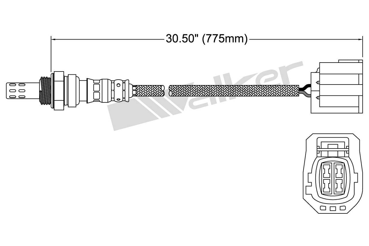Walker Products Walker Products 250-24718 Oxygen Sensor 4-W Direct Fit 250-24718