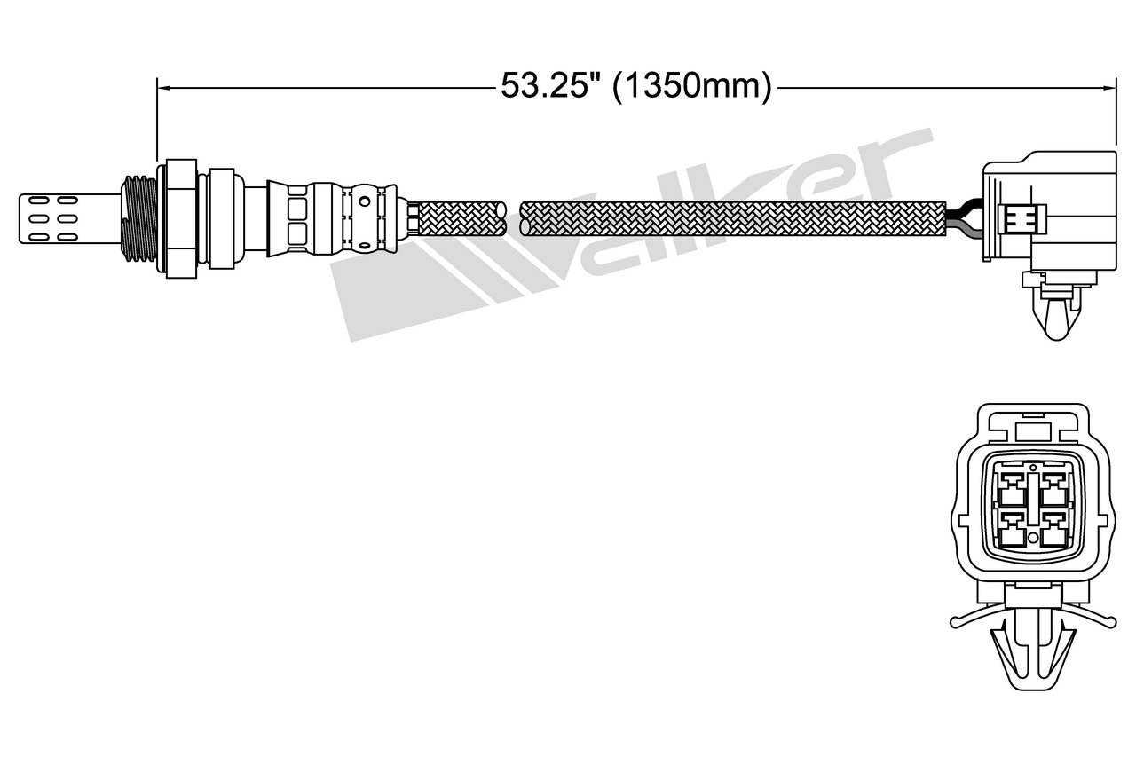 Walker Products Walker Products 250-24724 Oxygen Sensor 4-W Direct Fit 250-24724