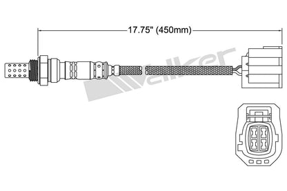 Walker Products Walker Products 250-24725 Oxygen Sensor 4-W Direct Fit 250-24725