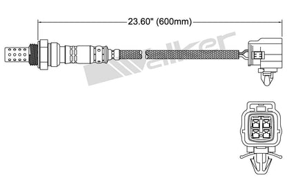 Walker Products Walker Products 250-24732 Oxygen Sensor 4-W Direct Fit 250-24732