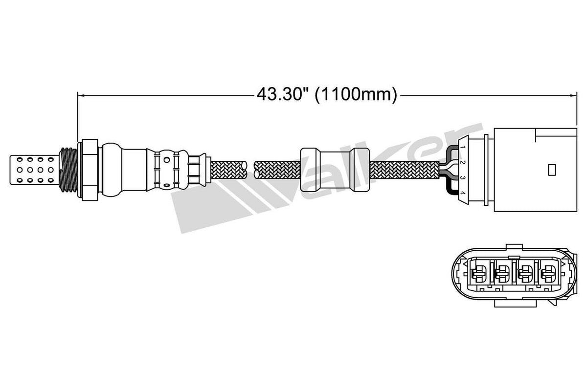 Walker Products Walker Products 250-24734 Oxygen Sensor 4-W Direct Fit 250-24734