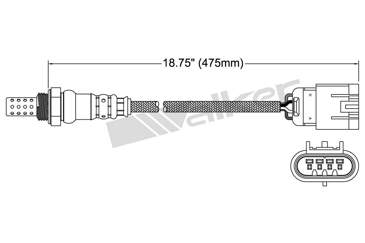 Walker Products Walker Products 250-24739 Oxygen Sensor 4-W Direct Fit 250-24739