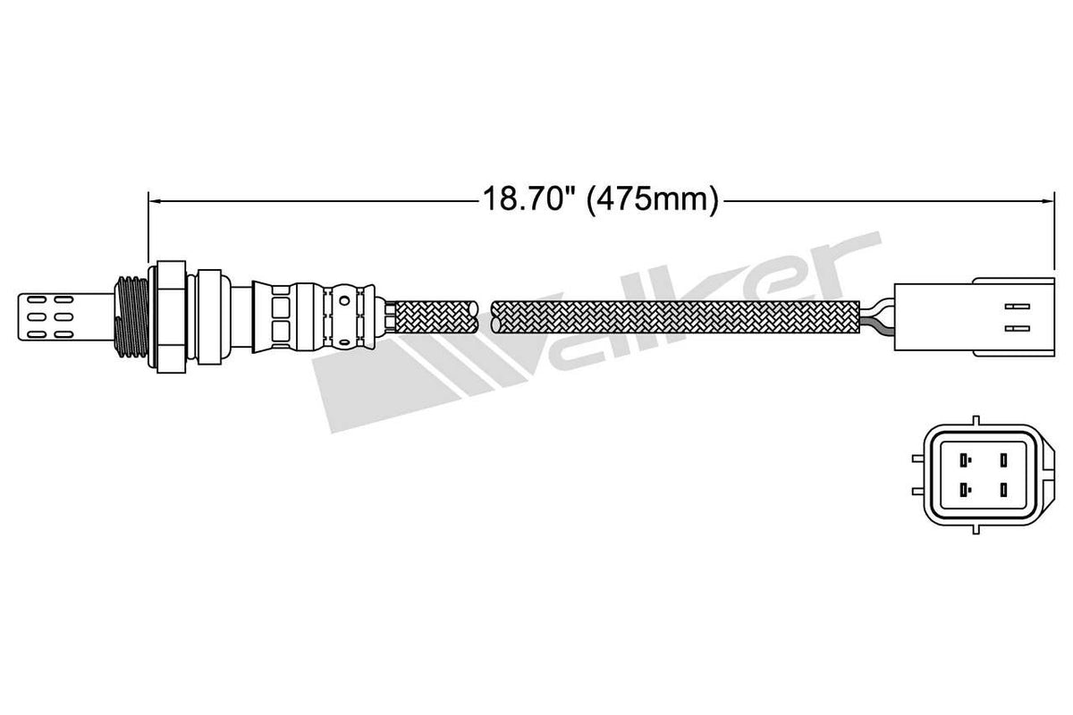 Walker Products Walker Products 250-24741 Oxygen Sensor 4-W Direct Fit 250-24741