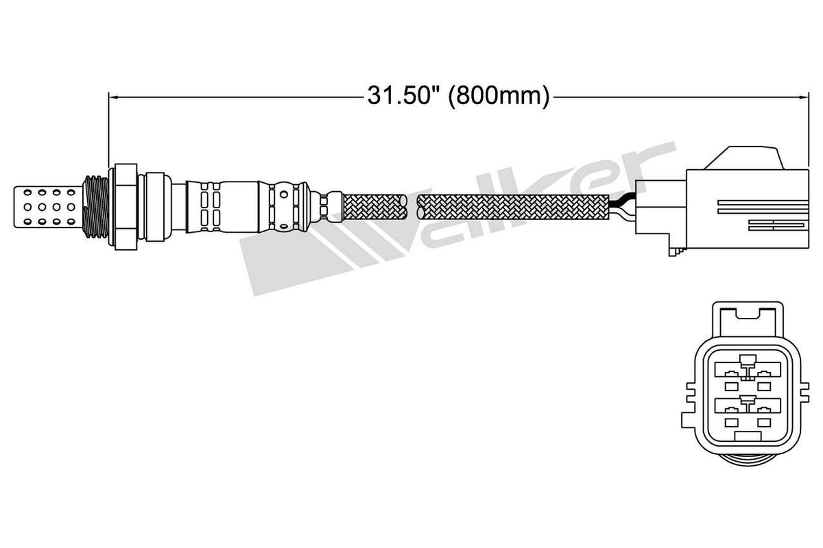 Walker Products Walker Products 250-24744 Oxygen Sensor 4-W Direct Fit 250-24744