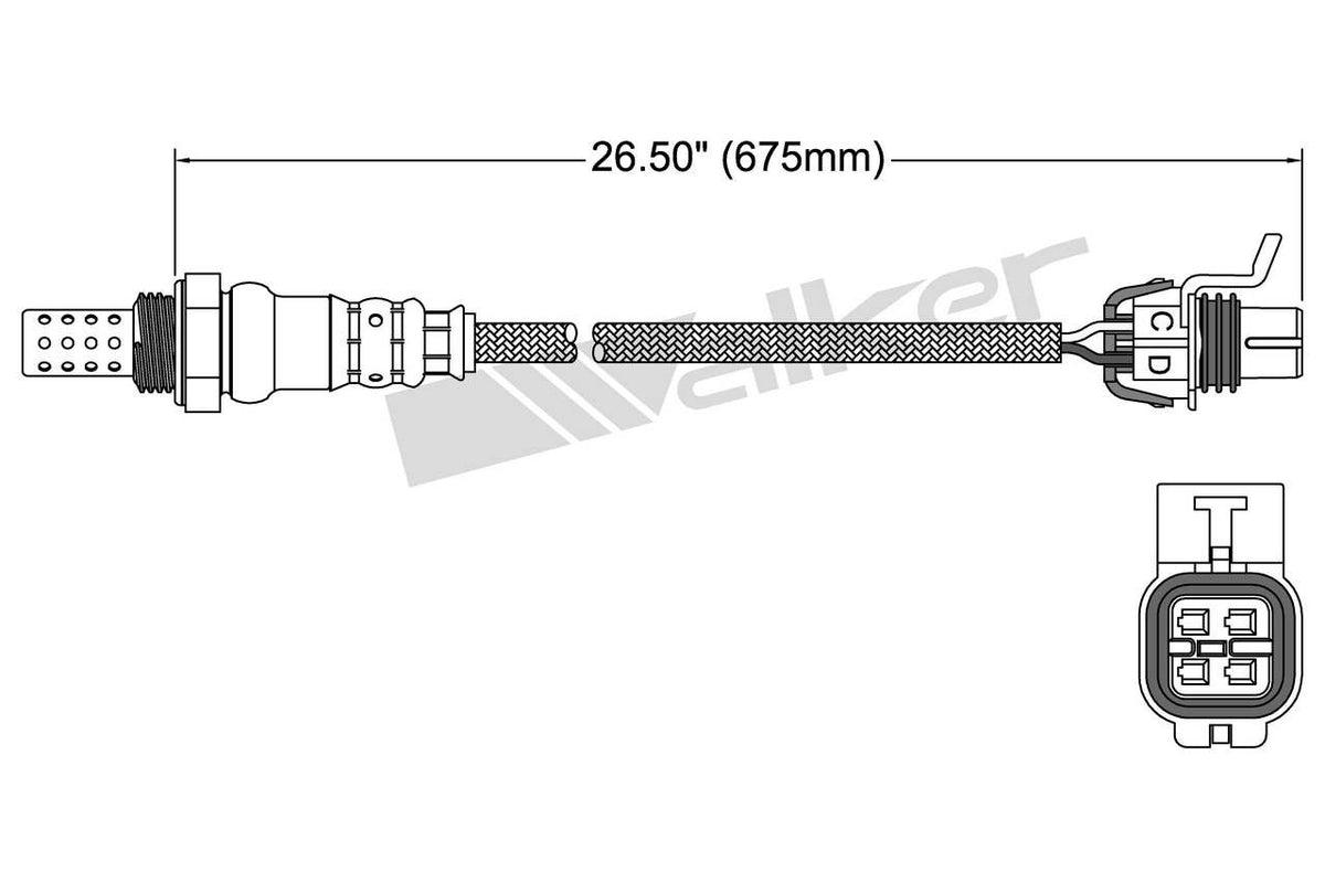 Walker Products Walker Products 250-24745 Oxygen Sensor 4-W Direct Fit 250-24745