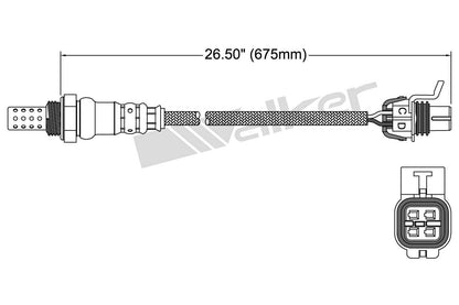 Walker Products Walker Products 250-24745 Oxygen Sensor 4-W Direct Fit 250-24745