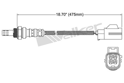 Walker Products Walker Products 250-24776 Oxygen Sensor 4-W Direct Fit 250-24776