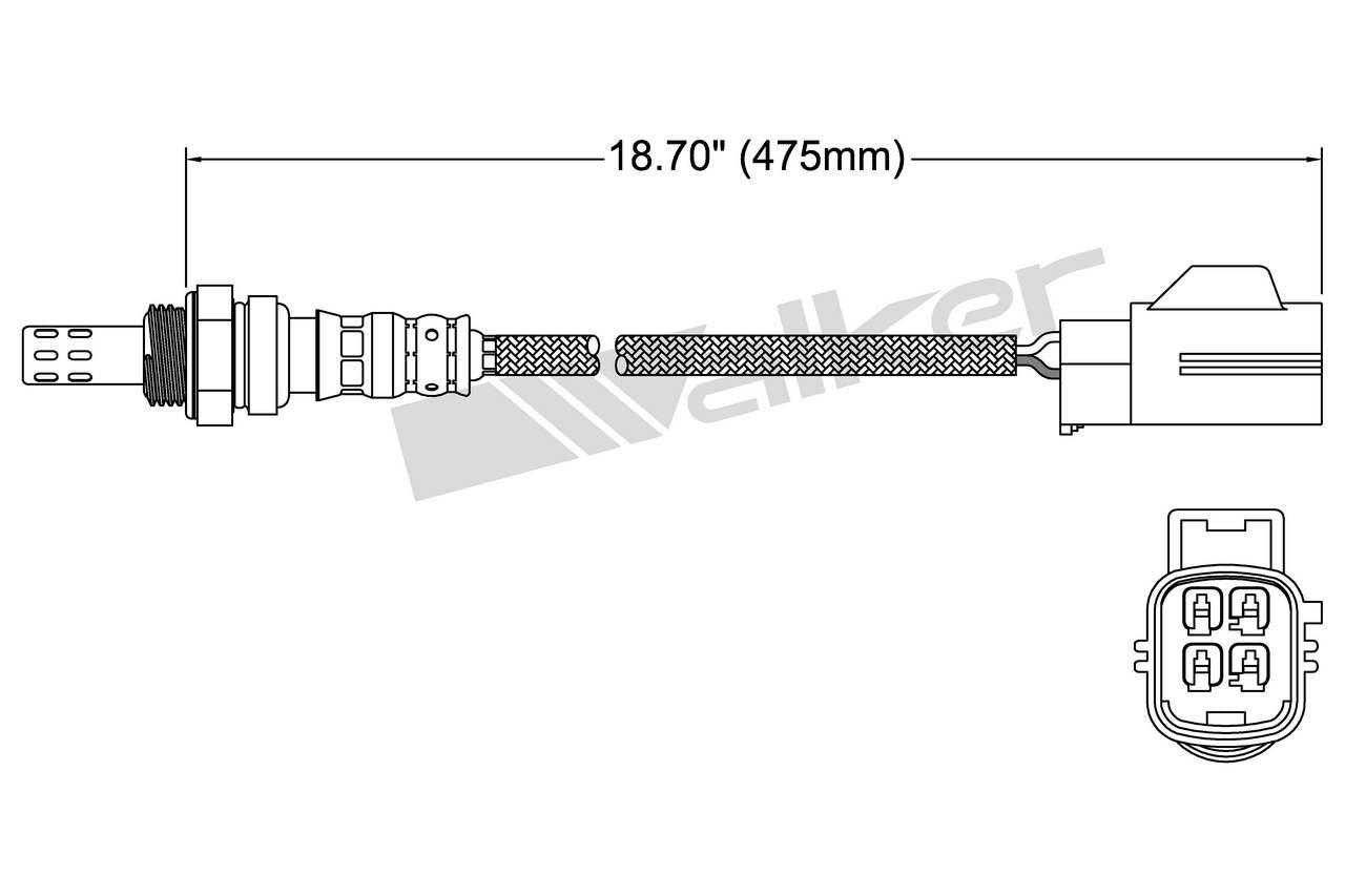 Walker Products Walker Products 250-24776 Oxygen Sensor 4-W Direct Fit 250-24776