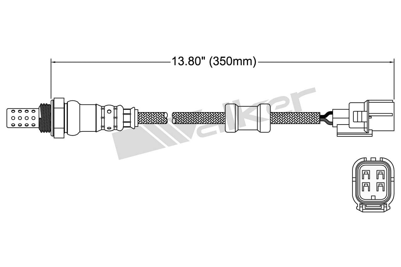 Walker Products Walker Products 250-24786 Oxygen Sensor 4-W Direct Fit 250-24786