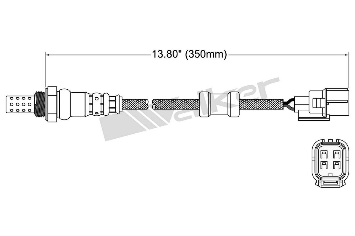 Walker Products Walker Products 250-24786 Oxygen Sensor 4-W Direct Fit 250-24786