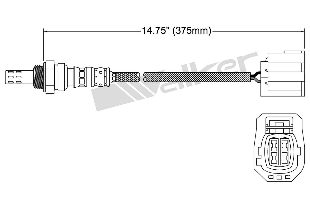 Walker Products Walker Products 250-24795 Oxygen Sensor 4-W Direct Fit 250-24795