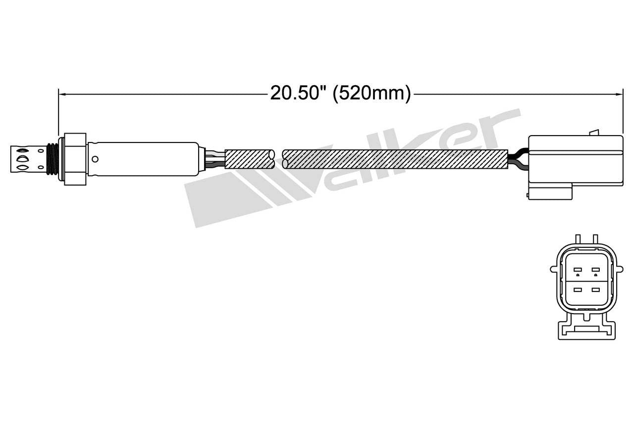 Walker Products Walker Products 250-24804 Oxygen Sensor 4-W Titania 250-24804