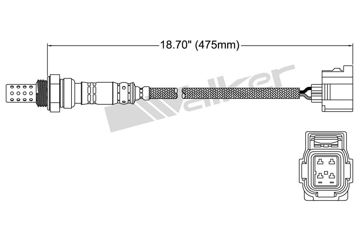 Walker Products Walker Products 250-24835 Oxygen Sensor 4-W Direct Fit 250-24835