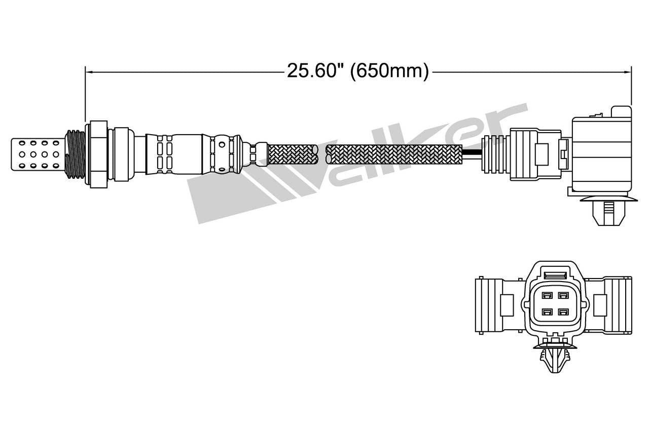 Walker Products Walker Products 250-24837 Oxygen Sensor 4-W Direct Fit 250-24837