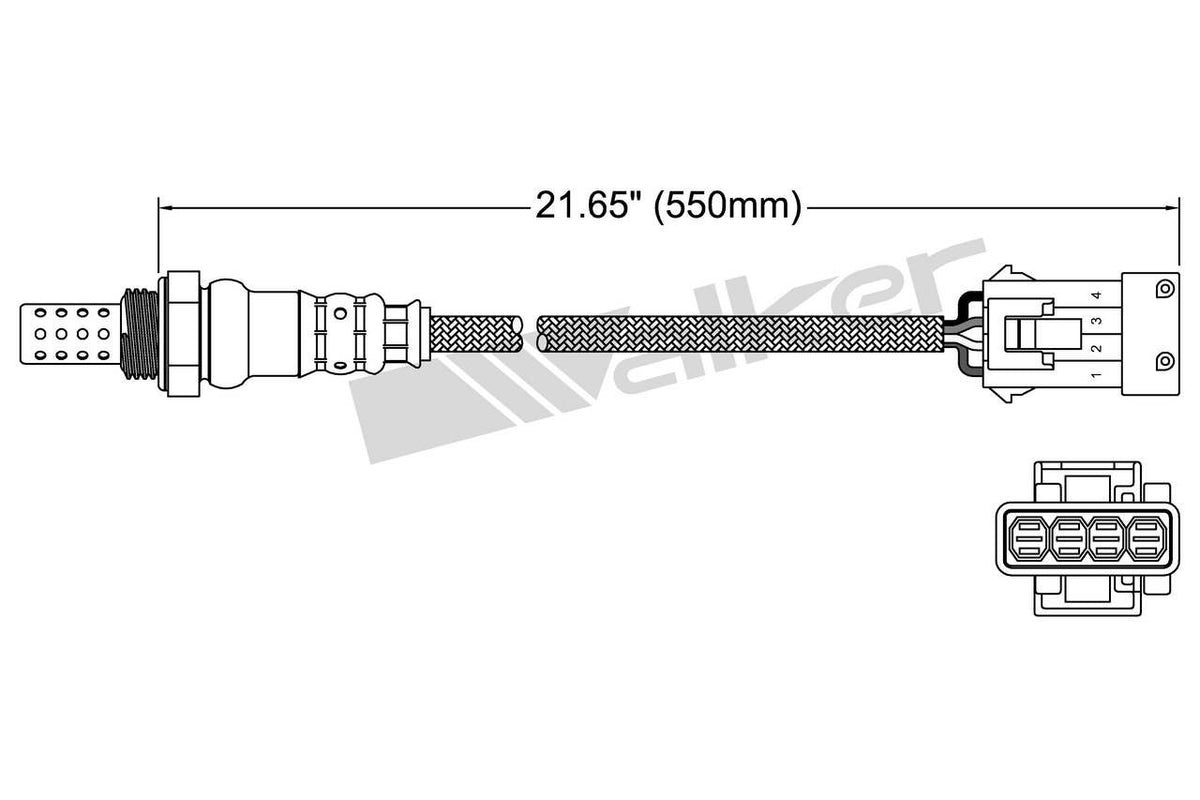 Walker Products Walker Products 250-24841 Oxygen Sensor 4-W Direct Fit 250-24841