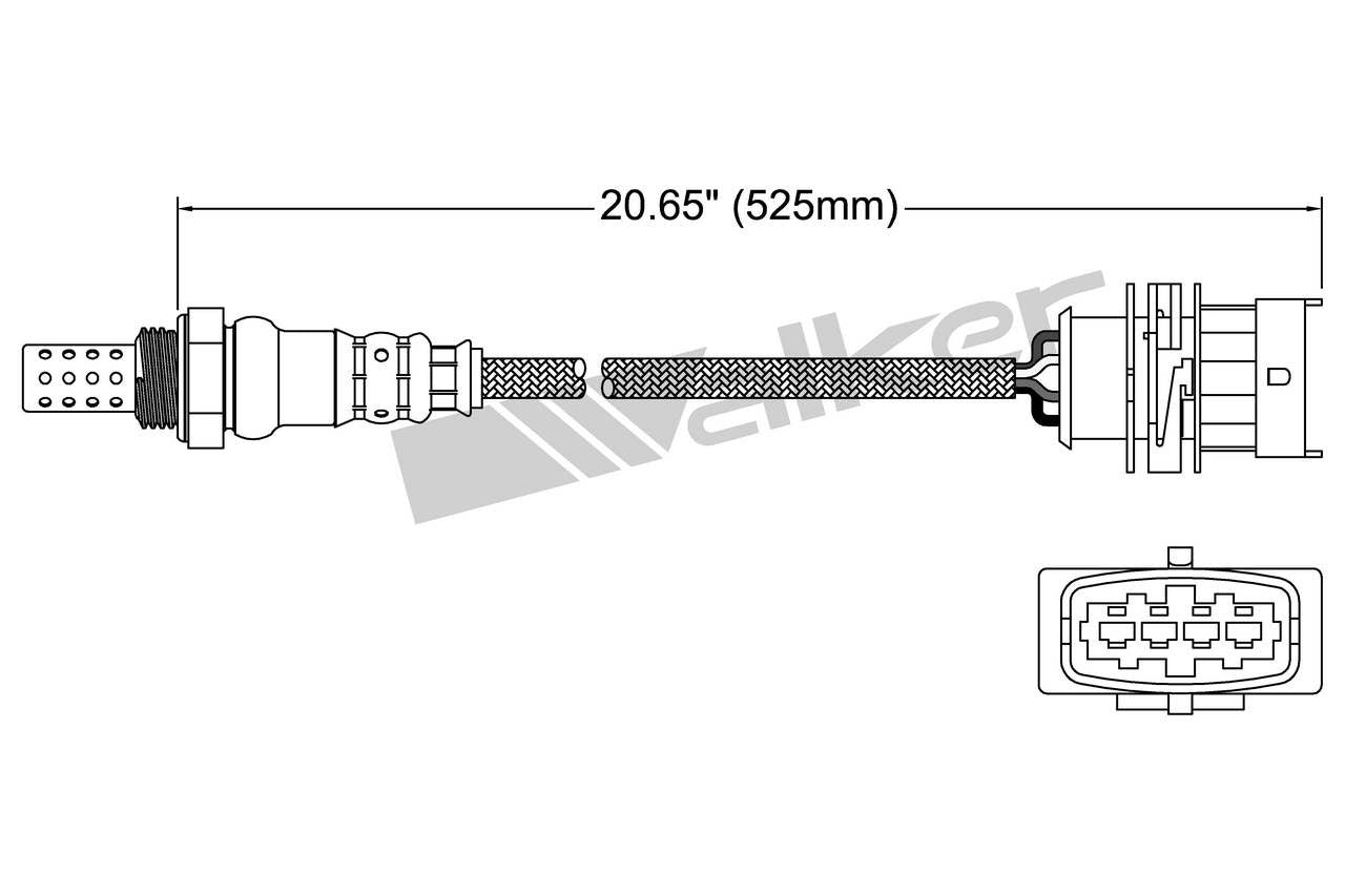 Walker Products Walker Products 250-24847 Oxygen Sensor 4-W Direct Fit 250-24847